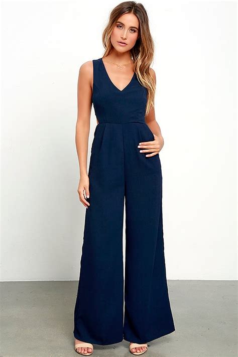 navy blue jumpsuit